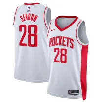 Mens Houston Rockets Nike White 2024 Custom Swingman Jersey - Association Edition
