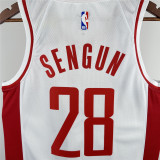 Mens Houston Rockets Nike White 2024 Custom Swingman Jersey - Association Edition