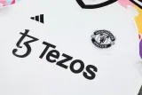 Mens Manchester United Short Training Suit White 2024/25