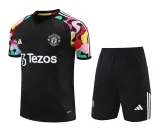Mens Manchester United Short Training Suit Black 2024/25