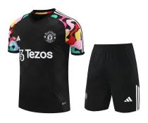 Mens Manchester United Short Training Suit Black 2024/25