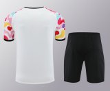 Mens Manchester United Short Training Suit White 2024/25