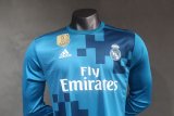 Mens Real Madrid Retro Away Authentic Long Sleeve Jersey 2017/18 - Match