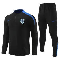 Mens Netherlands Training Suit Black 2024