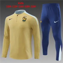 Kids France Training Suit Gold 2024