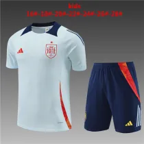 Kids Spain Short Training Suit Light Blue 2024
