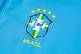 Mens Brazil Hoodie Jacket + Pants Training Suit Blue 2024
