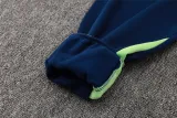 Mens Brazil Hoodie Jacket + Pants Training Suit Blue 2024