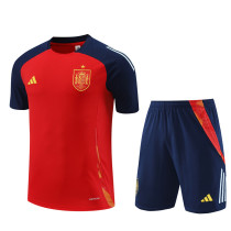 Mens Spain Short Training Suit Red 2024