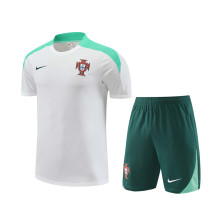 Mens Portugal Short Training Suit White 2024