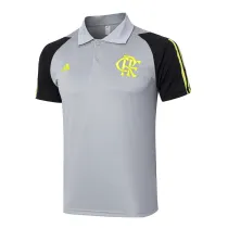 Mens Flamengo Polo Shirt Light Grey 2024/25