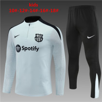 Kids Barcelona Training Suit Light Blue 2024/25