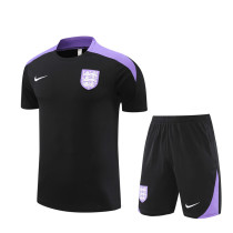 Mens England Short Training Suit Black 2024