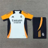Kids Real Madrid Short Training Suit Light Blue 2024/25