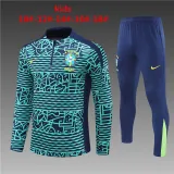 Kids Brazil Training Suit Blue 2024