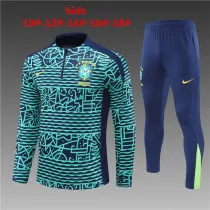 Kids Brazil Training Suit Blue 2024