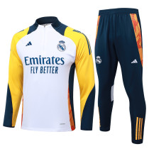Mens Real Madrid Training Suit White 2024/25