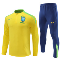 Mens Brazil Training Suit Yellow 2024