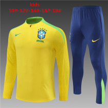 Kids Brazil Training Suit Yellow 2024