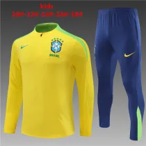 Kids Brazil Training Suit Yellow 2024