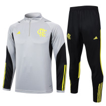 Mens Flamengo Training Suit Light Grey 2024/25