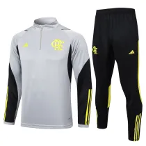 Mens Flamengo Training Suit Light Grey 2024/25