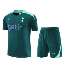 Mens Tottenham Hotspur Short Training Suit Green 2024/25