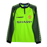 Mens Manchester United Retro Goalkeeper Green Jersey Long Sleeve 1998/99