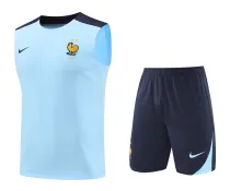 Mens France Short Training Suit Light Blue 2024