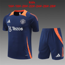 Kids Manchester United Short Training Suit Royal 2024/25