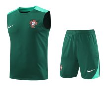 Mens Portugal Short Training Suit Green 2024