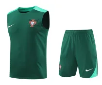 Mens Portugal Short Training Suit Green 2024