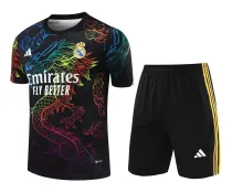 Mens Real Madrid Short Training Suit Black Dragon 2024/25