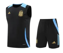 Mens Argentina Short Training Suit Black 2024