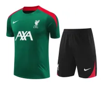 Mens Liverpool Short Training Suit Green 2024/25
