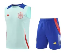 Mens Spain Short Training Suit Light Green 2024