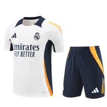 Mens Real Madrid Short Training Suit White 2024/25