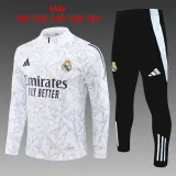 Kids Real Madrid Training Suit White 2024/25