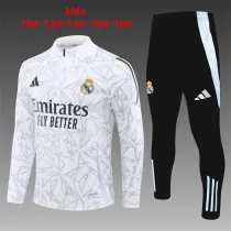 Kids Real Madrid Training Suit White 2024/25