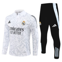 Mens Real Madrid Training Suit White 2024/25