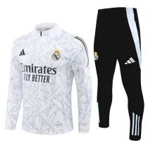 Mens Real Madrid Training Suit White 2024/25