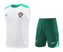 Mens Portugal Short Training Suit White 2024