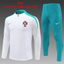 Kids Portugal Training Suit White 2024