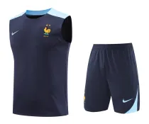 Mens France Short Training Suit Royal 2024