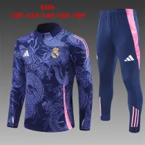 Kids Real Madrid Training Suit Purple Dragon 2024/25