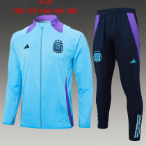 Kids Argentina Jacket + Pants Training Suit Light Blue 2024
