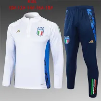 Kids Italy Training Suit White 2024