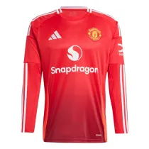 Mens Manchester United Home Jersey Long Sleeve 2024/25