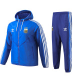 Mens Argentina Retro All Weather Windrunner Blue