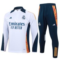 Mens Real Madrid Training Suit White 2024/25